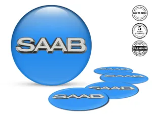Saab Edizione Adesivi Cupola Marchio Emblema Ruota